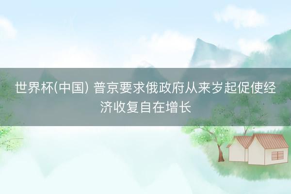 世界杯(中国) 普京要求俄政府从来岁起促使经济收复自在增长