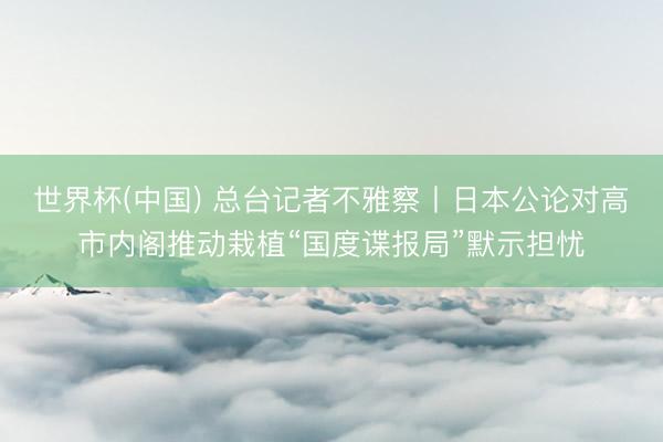 世界杯(中国) 总台记者不雅察丨日本公论对高市内阁推动栽植“国度谍报局”默示担忧